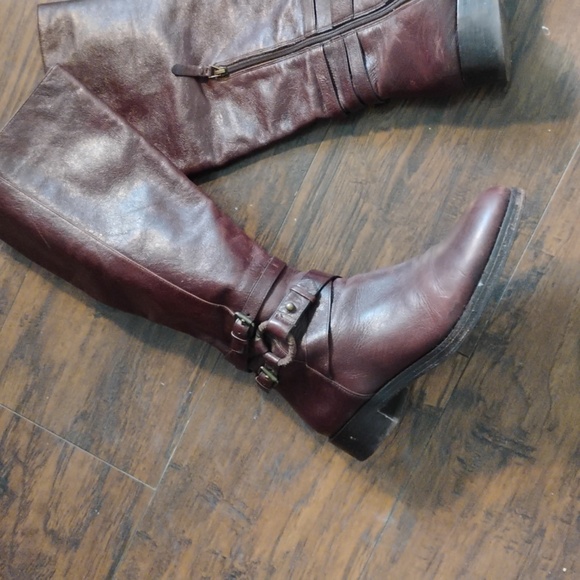 Via Spiga Dark Brown Heeled Boots - Picture 6 of 8